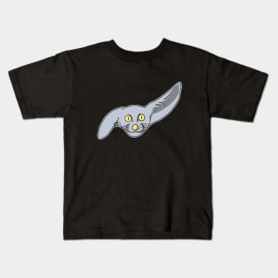 cute silver fannec fox face Kids T-Shirt